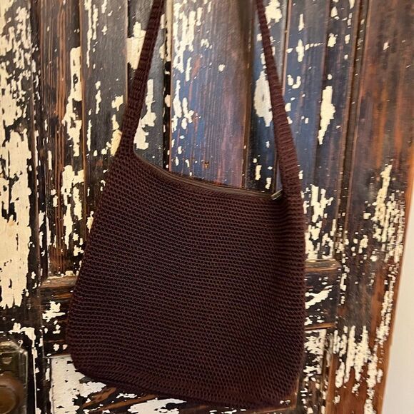 The Sak Beautiful eggplant color crochet handbag - Picture 1 of 12